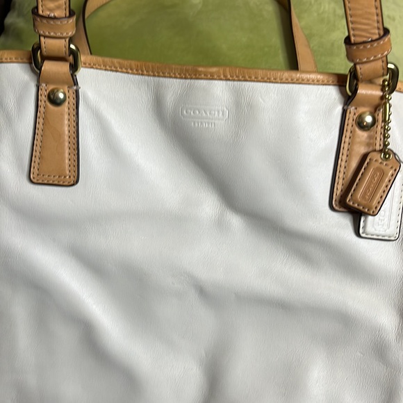 Coach Color Block Leather Tote - Picture 8 of 11